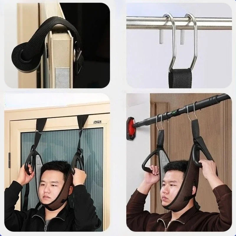 Cervical Traction Belt Strap Cervical Horizontal Bar Suspension Household Traction Belt Neck Suspension Neck Stretching Device