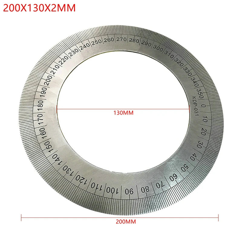 Stainless Steel Lathe Dial Disc 360 Degree Disc Universal Measuring Disc (Diameter:70 110 120 130 90 120 170 190 200MM)