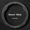 For Mitsubishi Outlander Pajero Asx Colt Lancer EX Evolution X L200 Triton RALLIART Car Suede Carbon fiber Steering Wheel Cover