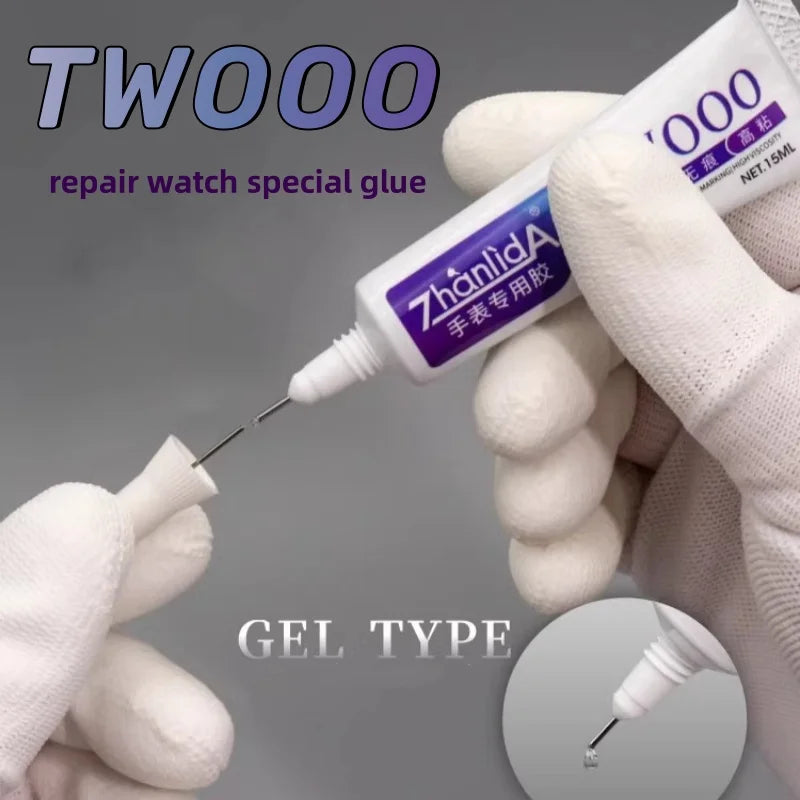 15ML Transparent Watch Glue Soft With Dispensing Needle Repair Smartwatch Bonding Metal Glass DIY Sticky Drill Glue Pen Adhesive