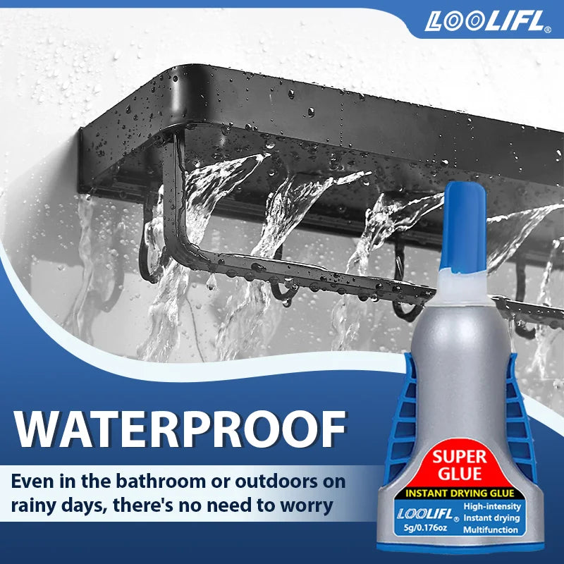 5g Super Glue Squeeze Tube Strong Adhesive Instant Dry Waterproof Home Repair for Plastic Wood Ceramic Metal