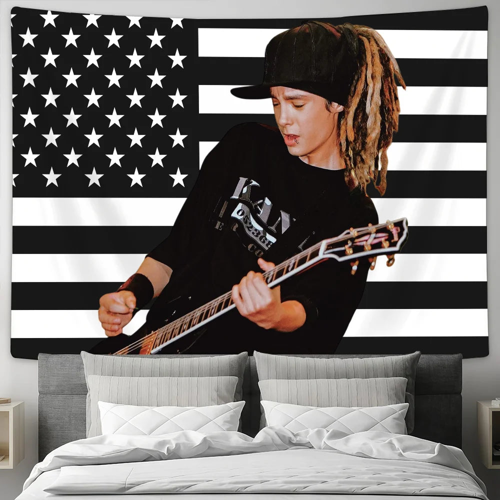 Singer T-Tom Kaulitz flag Custom Camping Garden Decor Party Backdrops Wall Art Family Gifts