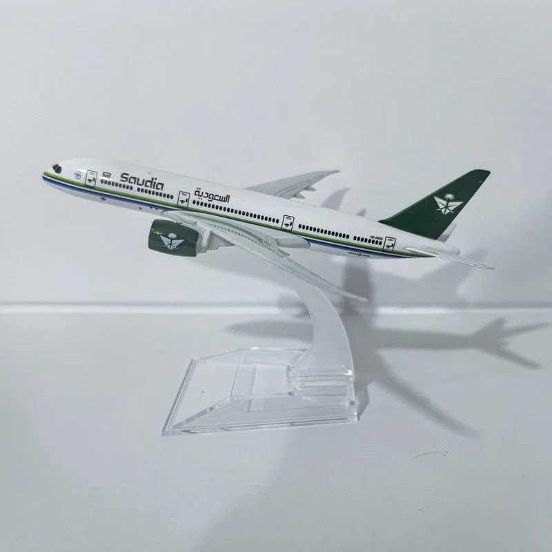 JASON TUTU 16cm Saudia B787 Plane Airplane Model Aircraft Model Diecast Metal 1/400 Scale Planes