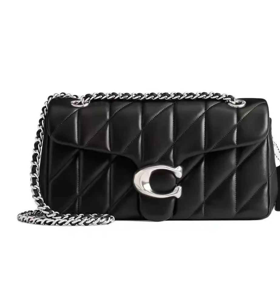 Sac à chaîne à motif diamant de haute qualité, sac messager à bandoulière, petit sac carré