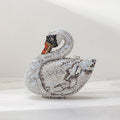 Alizekerr Swan Shaped Diamond Evening Bags New Gorgeous Sparkling Rhinestone Metallic Clutch Purses And Handbags Wedding Party