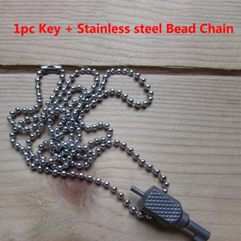 CNC Titanium Made ASP SW Smith Wesson Handcuffs Toy Knife Lanyard Paracord Bead EDC Tool Key Spanner Pendant