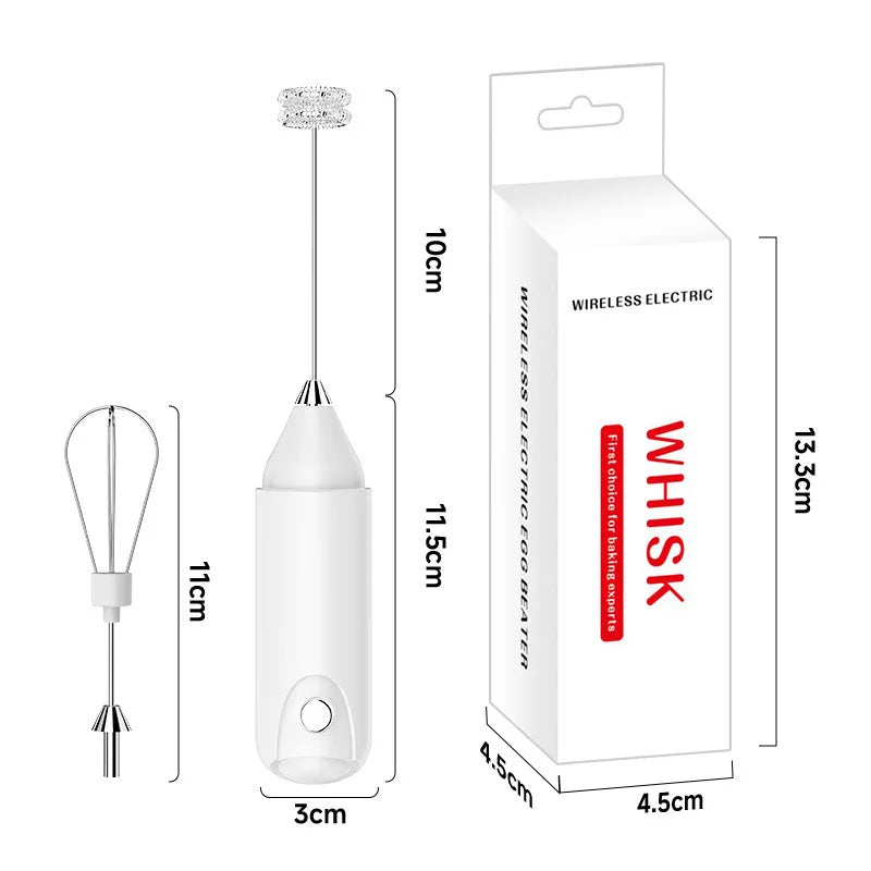 1/2sets Electric Handheld Egg Beater Coffee Milk Frother Portable Milk Foam Maker for Baking Food Mixer Essential Kitchen Tool