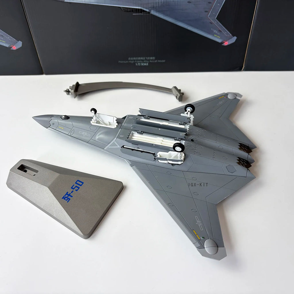 Diecast 1/72 Scale China J50 Fighter Jet J-50 Alloy Airplane Model Alloy Static Simulation Ornament Finished Souvenir Hobby