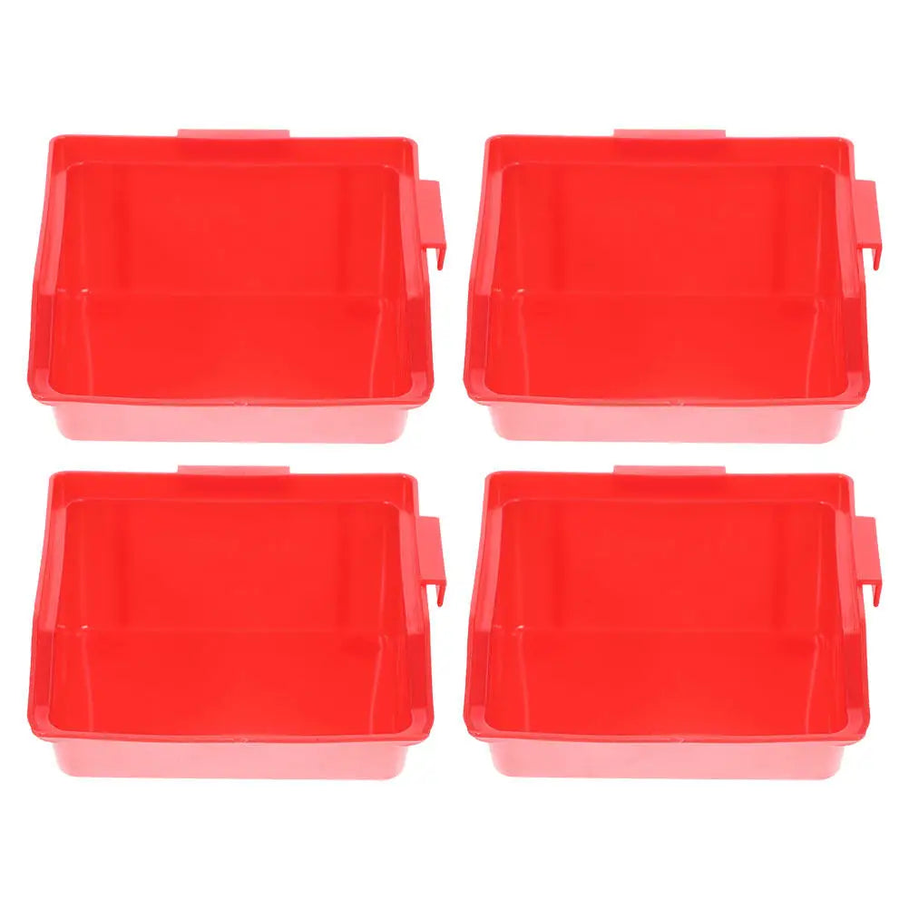 4Pcs High Capacity Stackable Storage Bins Sturdy ABS Material Small Parts Organizer for Toolboxes Workshop Garage Shed Storage