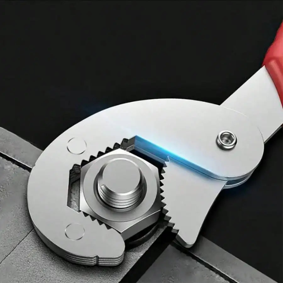 1pc  Universal Adjustable Wrench Tool Set: Multifunctional Double-Ended Pipe Wrench & Live Mouth Pliers For All Your DIY Needs