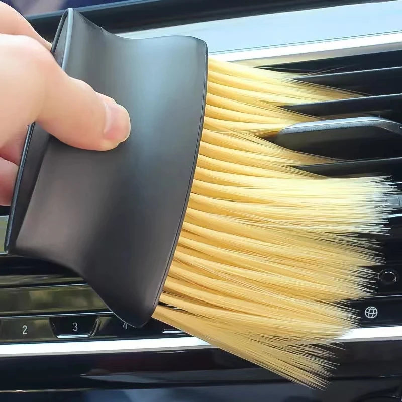 1pc Car Interior Sweeping Dust Soft Brush Car Wash Tool Artifact Car Interior Gap Dust Brush Air Outlet Cleaning Brush
