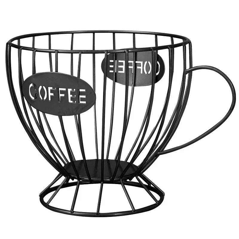Metal Coffee Capsule Holder Large Capacity Cup Coffee Pod Organizer for Coffee Shop Bar Display Kitchen Storage Accessories