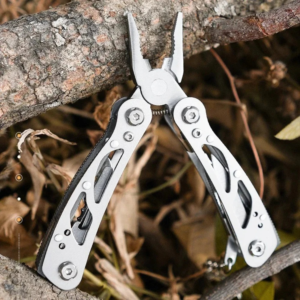NEW Compact Stainless Steel Folding Multitool Pliers with Keychain Outdoor Camping Survival Tool for Hunting/Repair/Wire Cutting