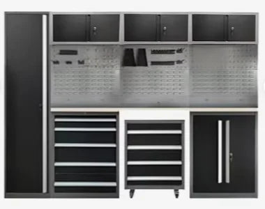 JZD Stainless Steel Tool Cabinet Industrial Workbench with Drawers Garage Storage Wall Cabinet Complete Workshop Tool Trolley