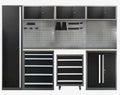 JZD Stainless Steel Tool Cabinet Industrial Workbench with Drawers Garage Storage Wall Cabinet Complete Workshop Tool Trolley