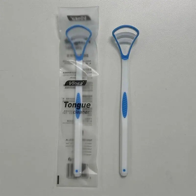 1PCS Silicone Tongue Scraper With Ergonomic Handle Double-sided Fresher Breath Tongue Cleaning Brush Oral Hygiene Tool Wholesale