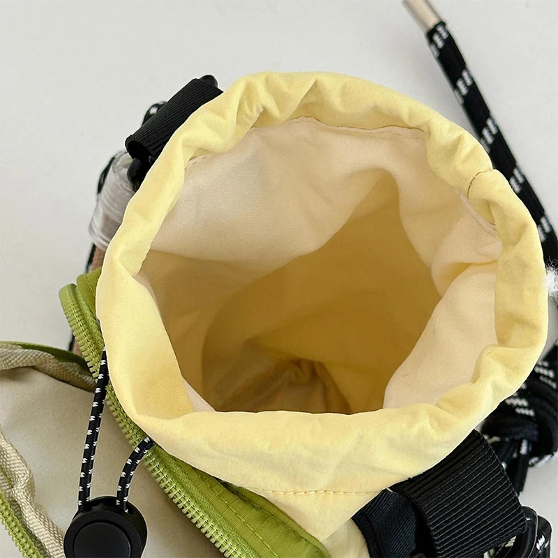Nylon Drawstring Sport Outdoor Lightweight Crossbody Bag Mobile Phone Bag Water Bottle Bag Shoulder Bags Travel Accessories