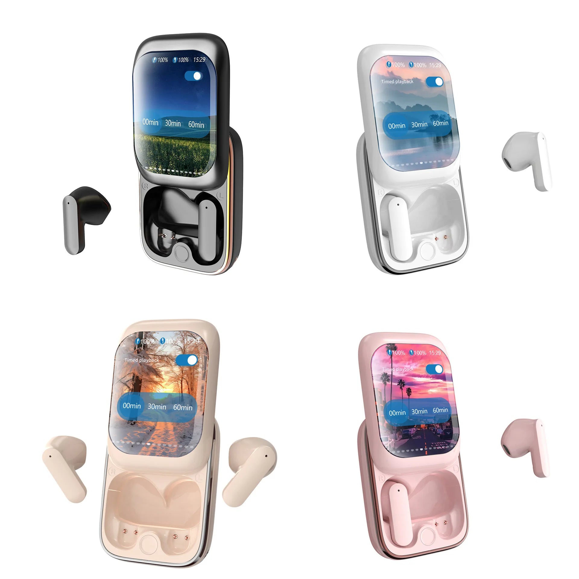 Hot Sales Touch Screen Earbuds Smart Earbuds Waterproof Wireless Earbuds Advanced Noise Cordless Earbuds Touchscreen Ear Buds