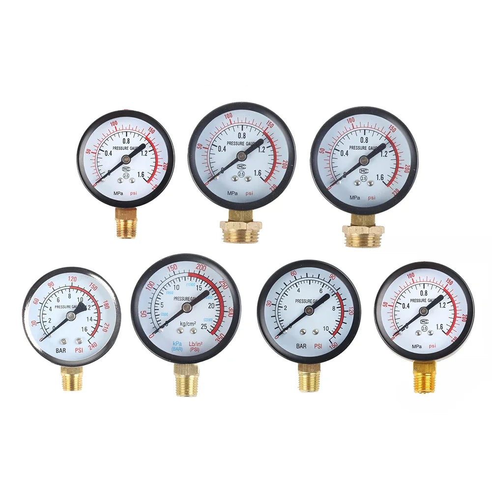 Y60 0-1.6Mpa  0-230PSI Pool Filter  Water Pressure  Gauge Meter  For Air Compressor  Pressure Gauge Air Pump Parts