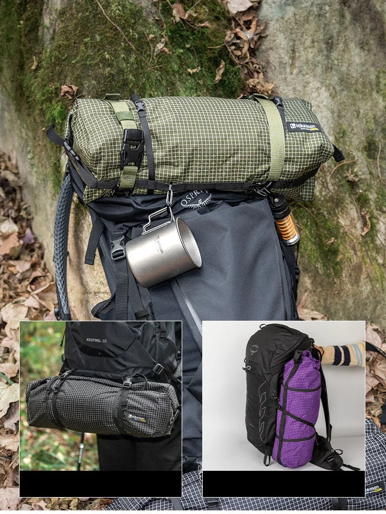 HIKEMAN 12L Backpack Top Bag Ultralight Waterproof Roll Storage Pouch Outdoor Hiking Camping Backpack Extension Pocket