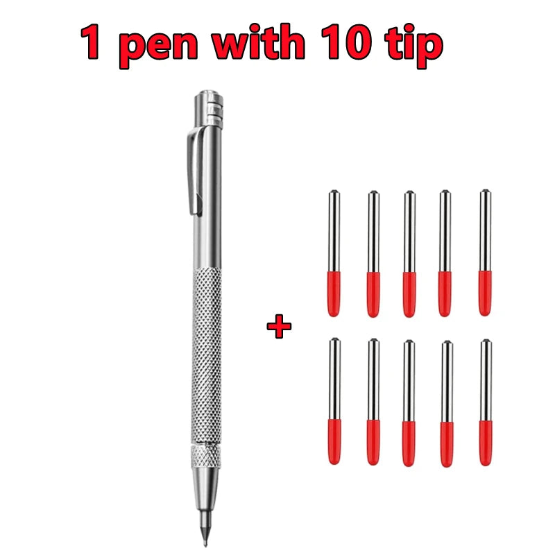 New Alloy Scribe Pen Carbide Scriber Pen Metal Wood Glass Tile Cutting Marker Pencil Metalworking Woodworking Hand Tools Kits