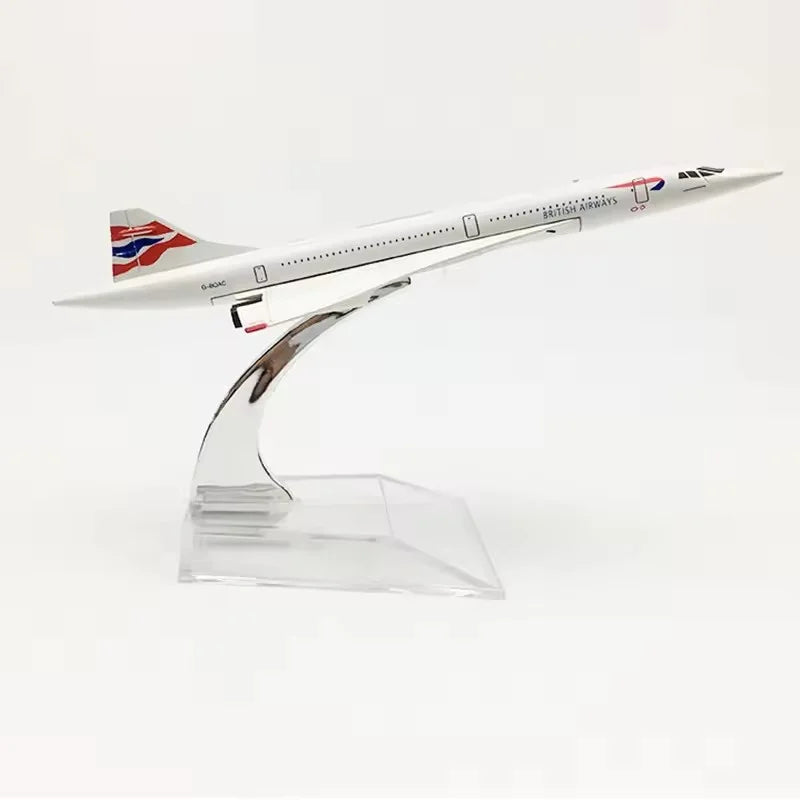 1:400 Scale 16cm Concorde British Airways Model Airliner Alloy Diecast Aviation Plane Model Toys Collection Home Decor Miniature
