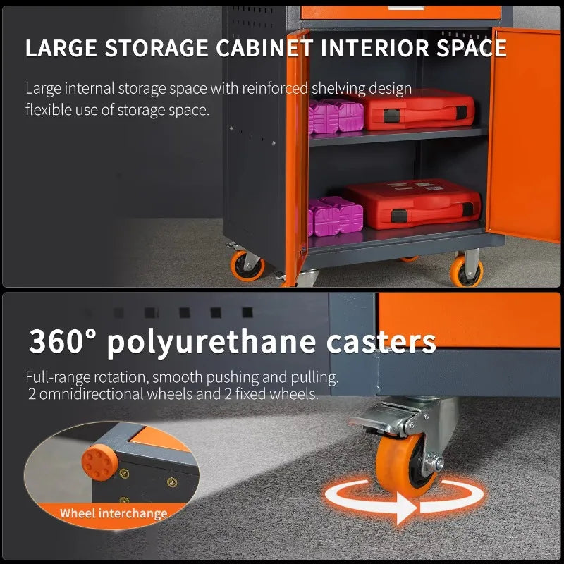 LYREIGN Mobile Grinding Wheel Storage Cabinet Heavy Duty Metal Grinding Wheel Rack Trolley for Surface Grinder Workshop Tool