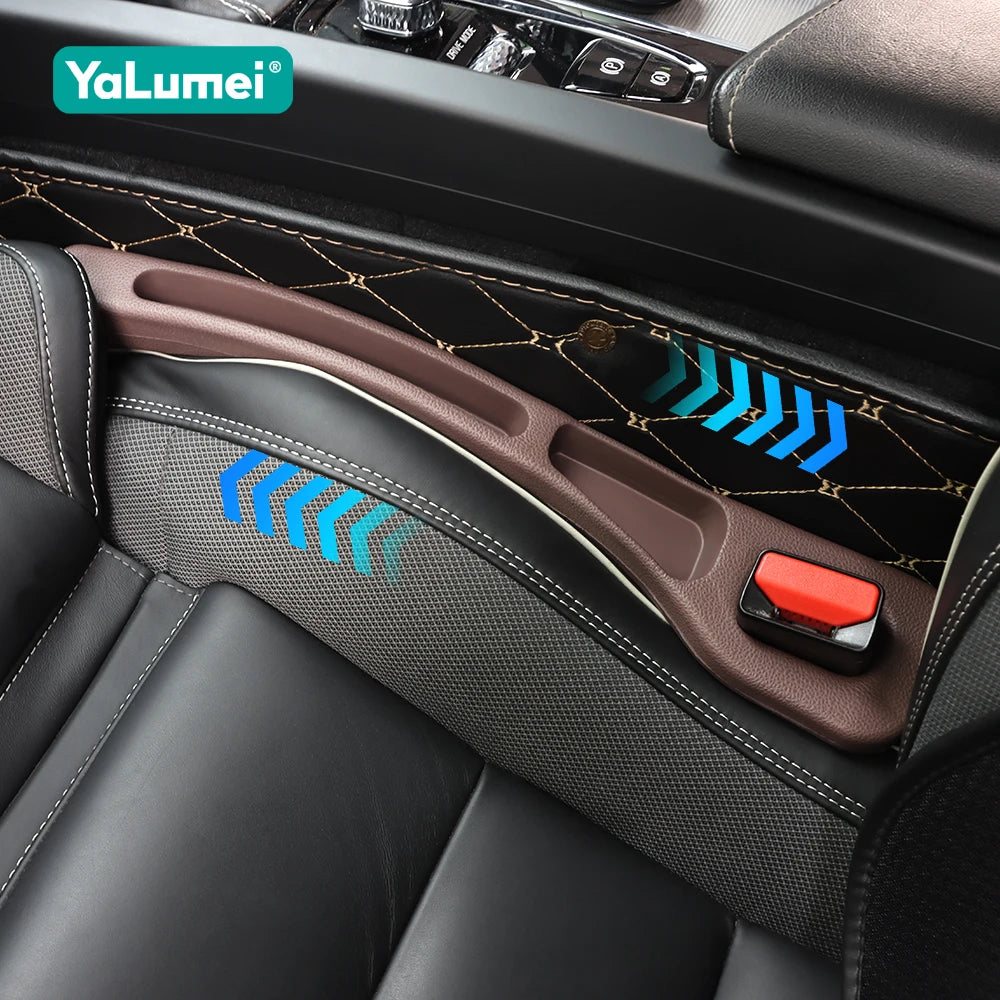 For Polestar 4 2024 2025 2026 EV 2PCS Universal Car Seat Leak Proof Strips Gap Side Seam Filler Storage Accessories