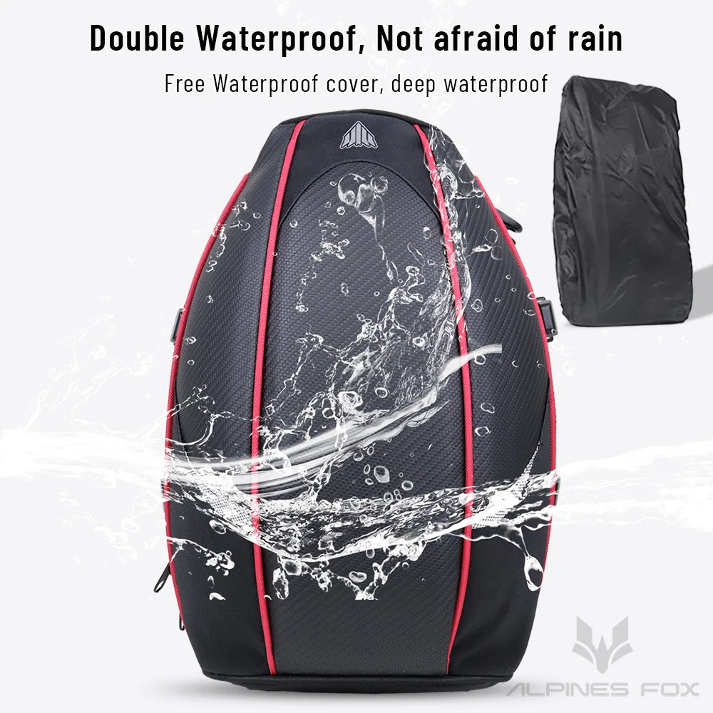 Motorcycle Tail Bag Black Motorbike Waterproof Tail Travel Rider Luggage Rear Back Seat Bag Large Capacity Saddle Bag