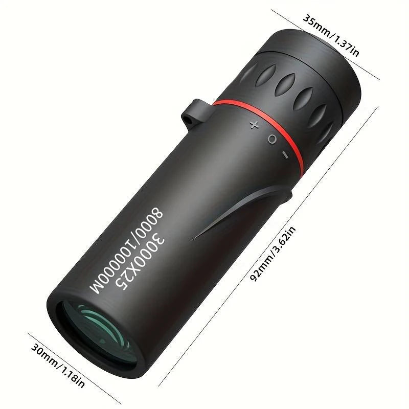3000x25 Monocular HD Professional Adult Monocular and Mini Portable Telescope, Suitable for Outdoor Camping and Hunting