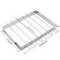 BBQ Skewer Rack Stainless Steel BBQ Metal Skewers Foldable Rotating Rotisserie Grill Rack with 6 Skewers for Outdoor Grills Tool