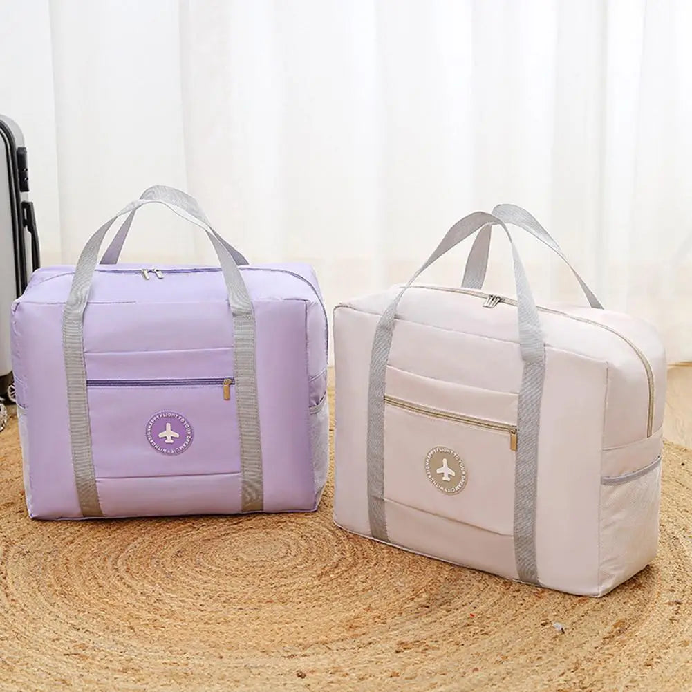 Travel Storage Bag Foldable Airplane Bag Thickened Hand Carry Storage Bag for Travel Large Capacity Portable Luggage Handbags