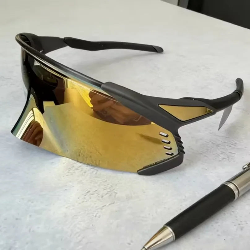 New UV400 Sports Sunglasses for Men Women Cycling Running Hiking Driving Glasses Retro Windproof Outdoor Sunglasses Anti Glare