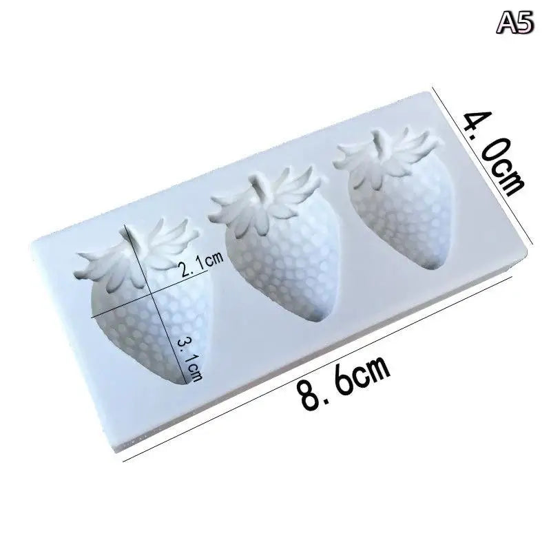 Strawberry Shaped Silicone Baking Mold Reusable Mousse Chocolate Dessert Cake Mold for DIY Pastry Making