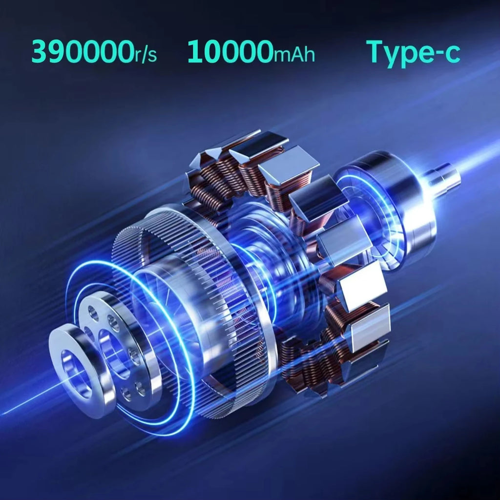 New Wireless 390000RPM Violent Turbofan Vacuum Cleaner Powerful Air Blower Type-C Charging Brushless Turbo Jet Blower For Car