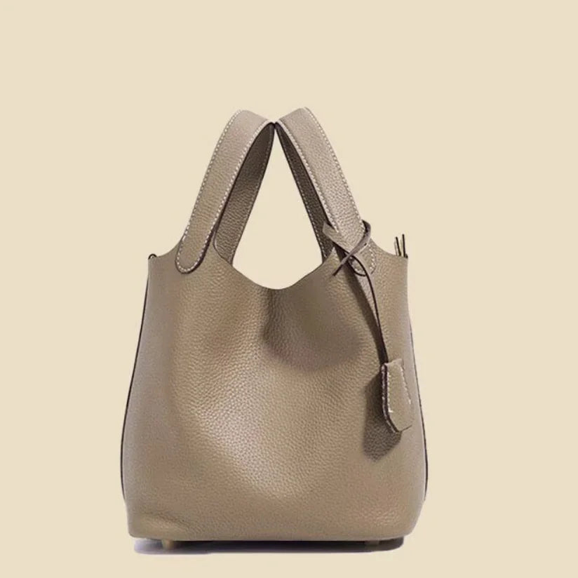 Real Leathe Women Bags Handbags Bucket Bag New Fashion Tote Bag Genuine Leather Luxury Desginer Big Size Large Lady Hand Bags