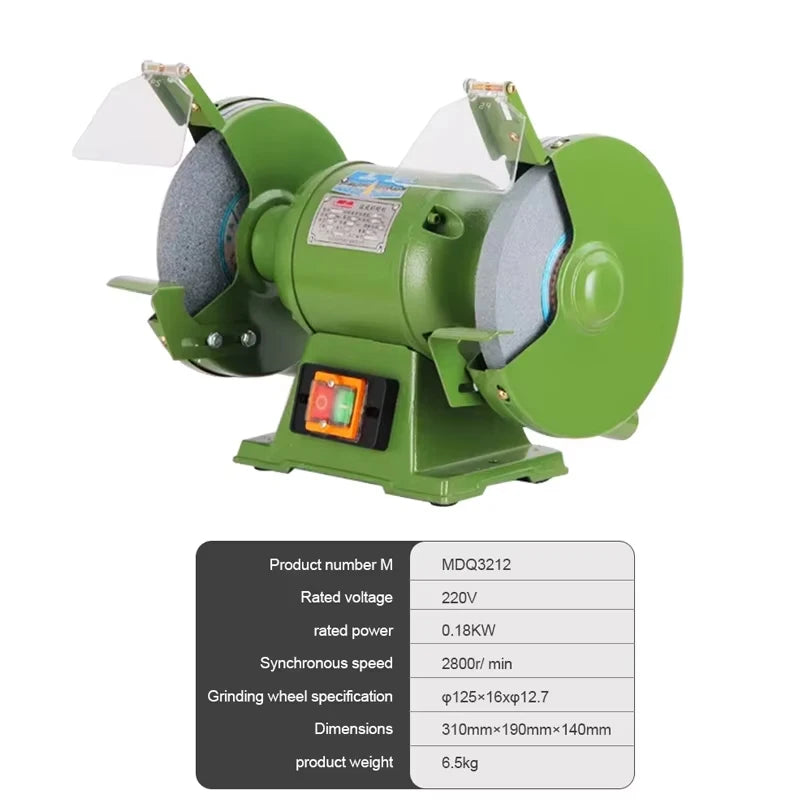 Heavy Duty Industrial Grade Benchtop Dust Sander Electric Knife Sharpener Metal Grinding Machine 220V for Polishing