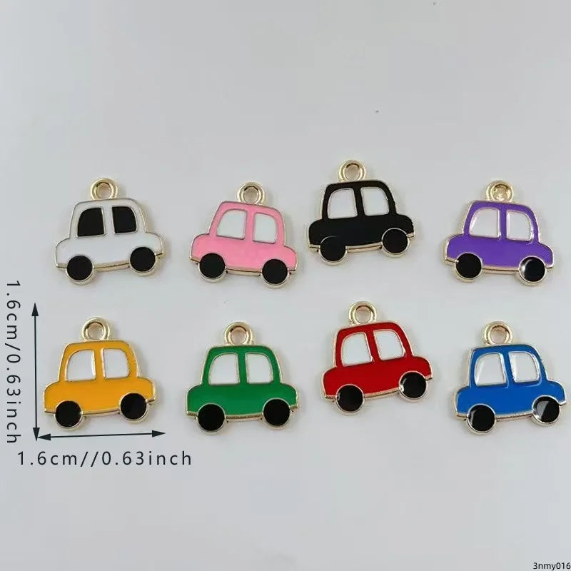 12pcs alloy drip oil car airplane pendant, DIY jewelry making earrings, keychain accessories