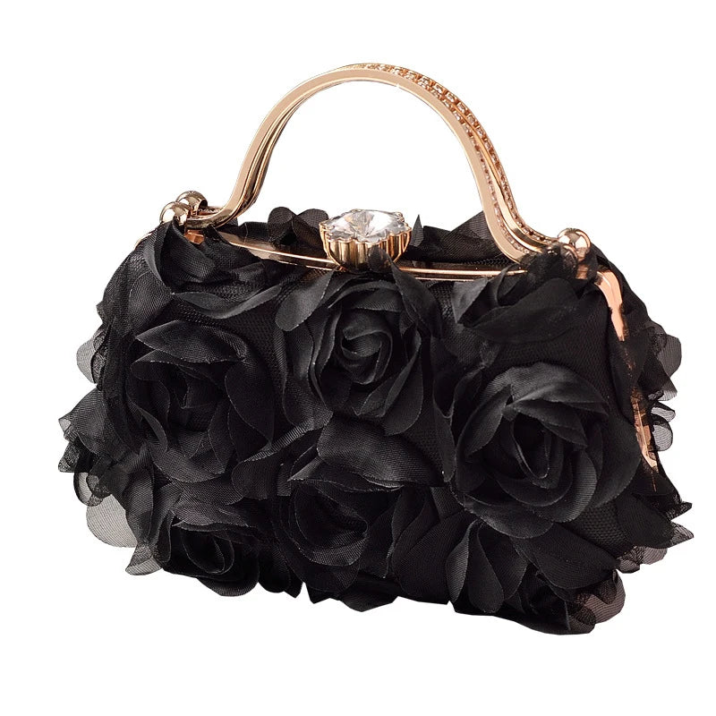 Popular floral evening bag for brides, wedding dress, white gown bagpartybag