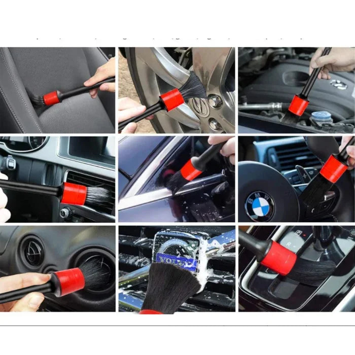 26/17/13/5Pcs Detailing Brush Set Car Cleaning Brushes Power Scrubber Drill Brush For Car Leather Cleaning Tools