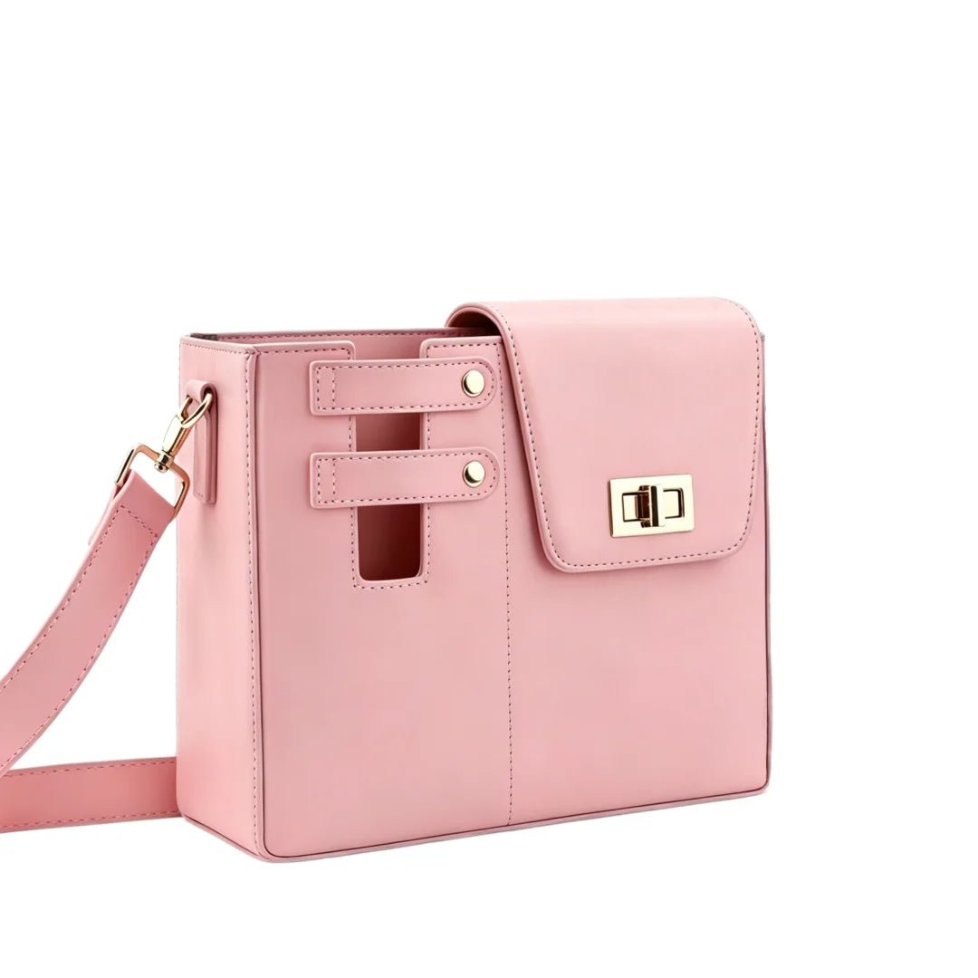 Vintage large-capacity shoulder strap crossbody bag for outdoor use, portable for storing beverage bottles, water cups, mobile p
