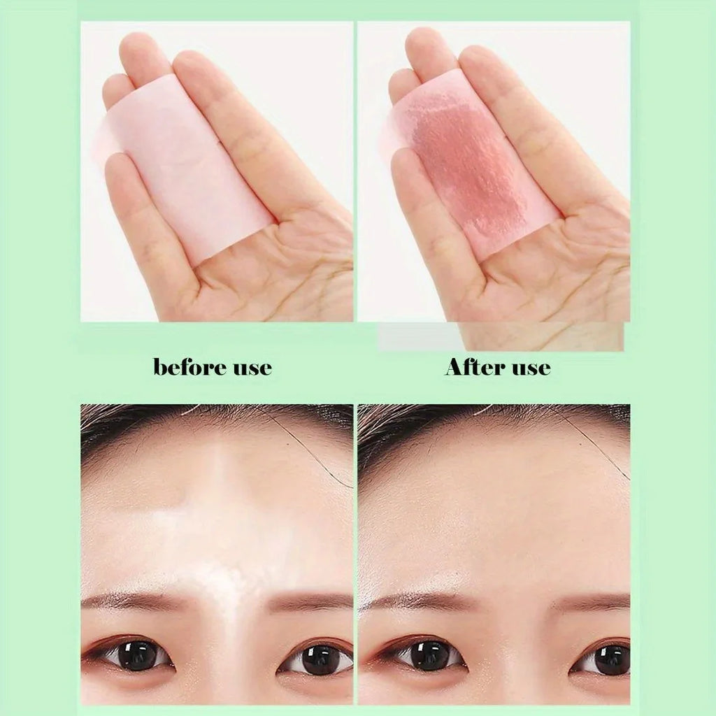 100 Pieces Portable Oil Absorbing Facial Oil Blotting Paper, Instantly Control Facial Shine and Refresh Skin, Oil Control Care