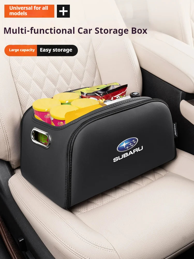 For Subaru Outback Brz Wrx Xv Ascent Forester Impreza Legacy Car Trunk Storage Box Leather Folding Storage Organizer Bag Tool