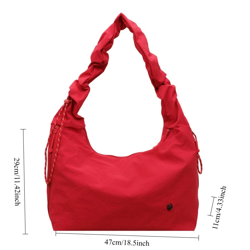 New Women Crossbody Bags Fashion Nylon Tote Shoulder Bag Large Capacity Lazy Style Korean Version Texture Casual Bags for Travel