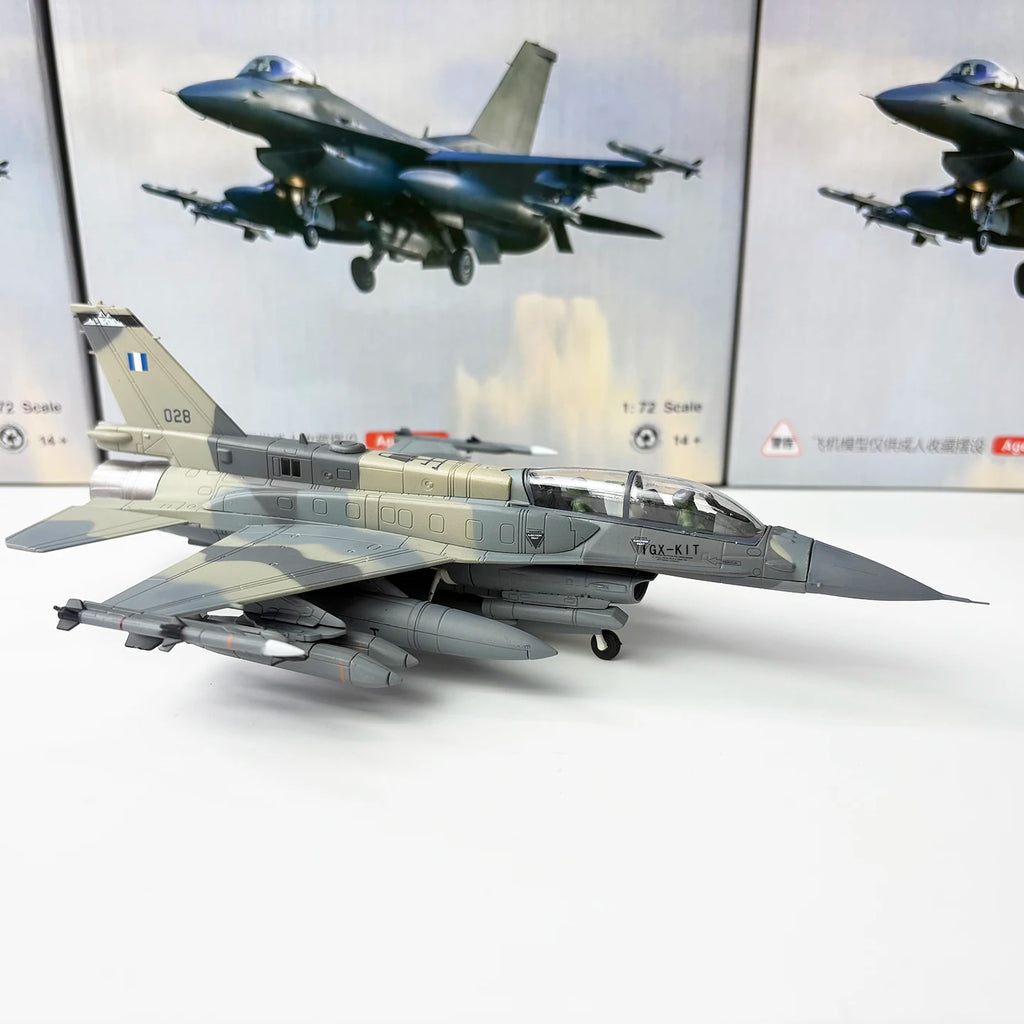 1/72 F-16D Fighter Model F16 Hellenic Air Force Mira Ghost Fighter Diecast Finished Military Plane Model Collection Ornament