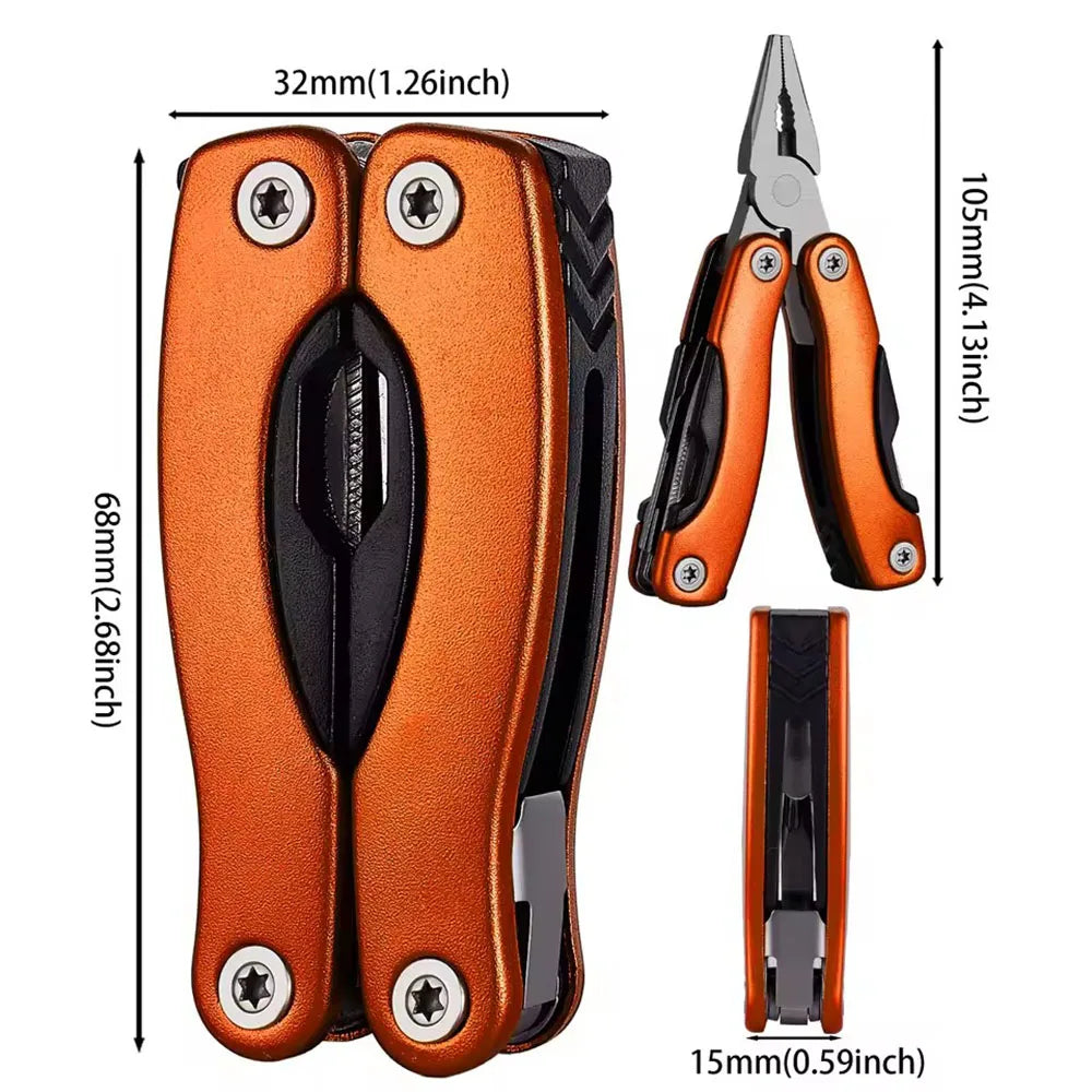 Portable Pocket Multi-Tool Pliers, Peelable, Folding Knife, Multi-Tool for Outdoor Camping, Folding Multifunctional Hand Tools