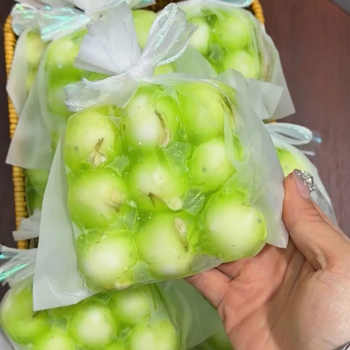 Crispy Squishy Pouch Handmade Crispy Pouch Crackling Wax Balls Squeeze Bag Stress Relief ASMR Pop Sound Fidget Toys for Adults