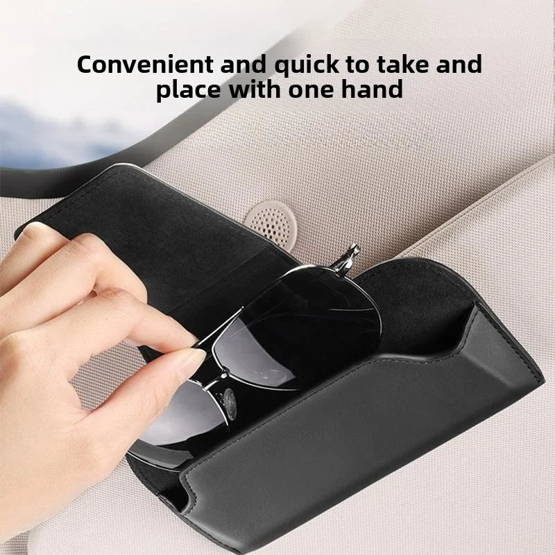 Car Sun Visor Leather Auto Sunglasses Clip Glasses Holder case Storage for Tesla modelY model3 modelX modelS model 3 X S Y
