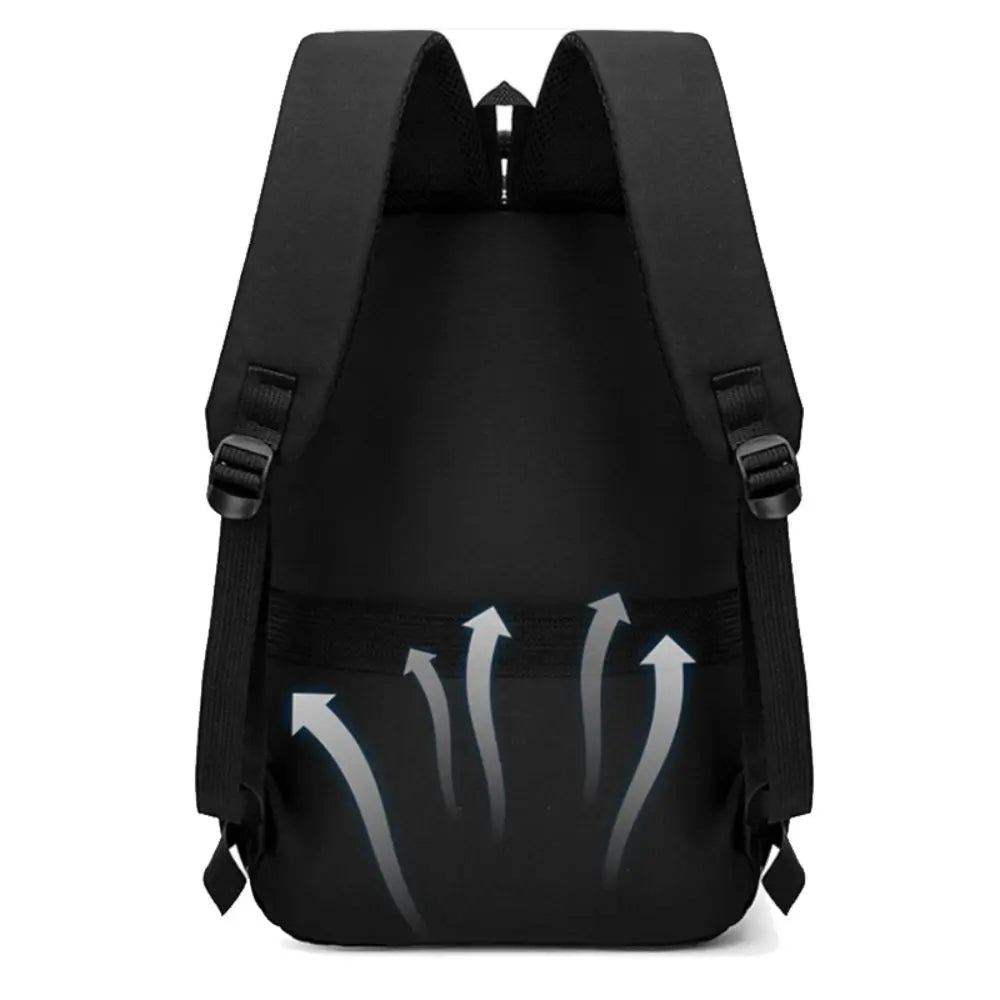 Large Capacity Travel Backpack Clamshell Opening Lightweight Daypack Side Compression Straps Separate Laptop Compartment
