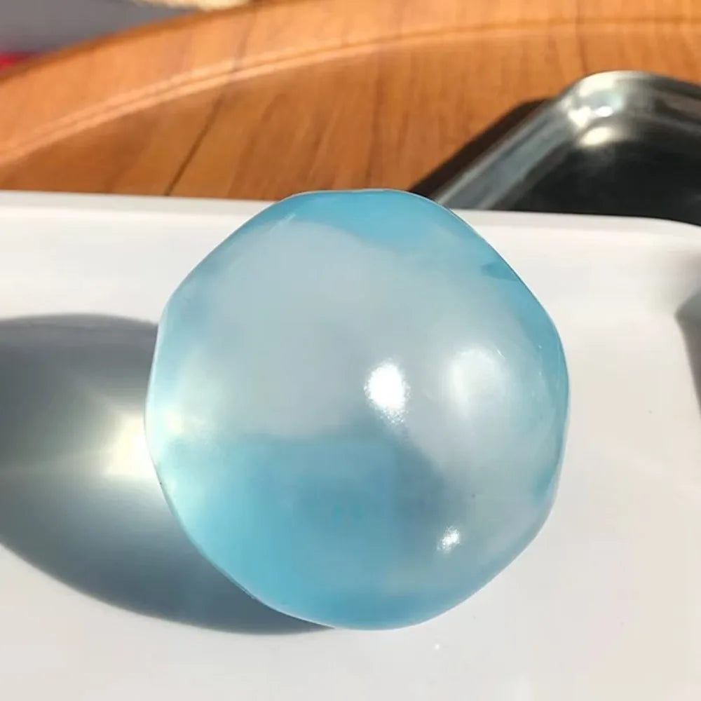 Soft Coconut Oil Stress Ball Stress Relief Non-rebound Squeeze Sensory Fidget Ball Reusable Shapeable Decompression Pinch Toy